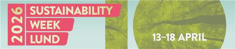 Illustration with a green globe and the sustainability week logo.