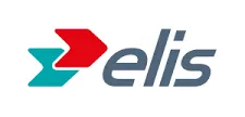 Elis logotype in red, blue and green. Illustration.